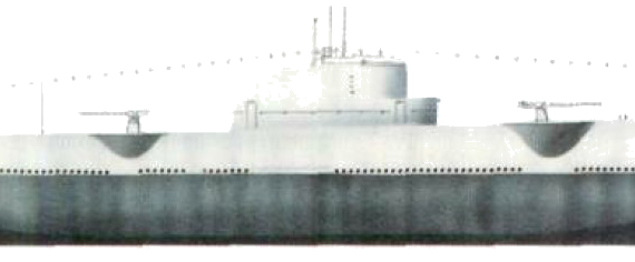 Подводная лодка USS SS-166 Argonaut 1942 [Submarine] - чертежи, габариты, рисунки